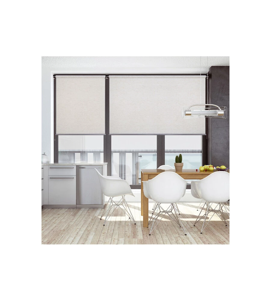 TENDA A RULLO EFFETTO LINO, 120X180 CM