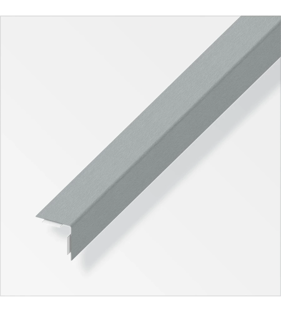 ANGOLARE AUTOADESIVO 15x15 ALLUMINIO INOX - 1 METRO.