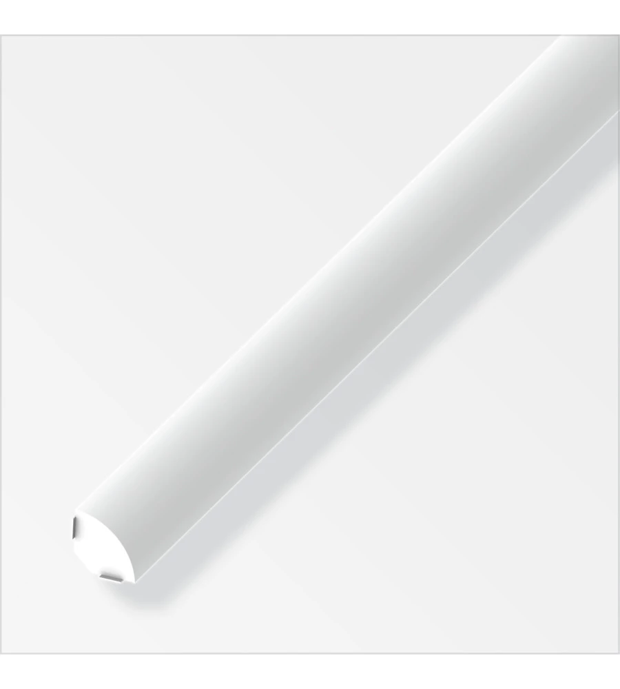 PROFILO AUTOADESIVO CHIUSO 14mm PVC BIANCO - 1 METRO.