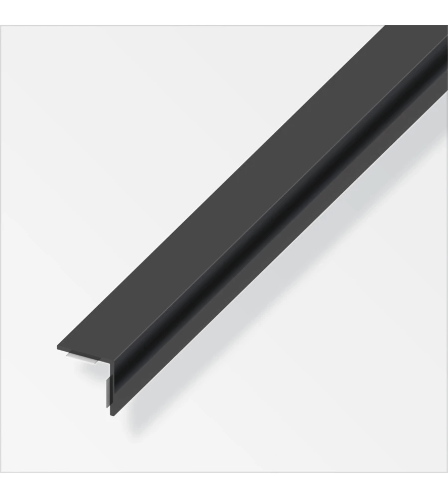 ANGOLARE AUTOADESIVO 20x20 PVC nero lucido - 1 METRO.