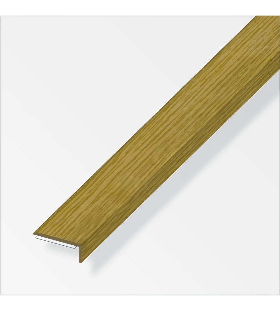 PROFILO DI CHIUSURA PER ANGOLI PVC 25x8 QUERCIA - 1 METRO.