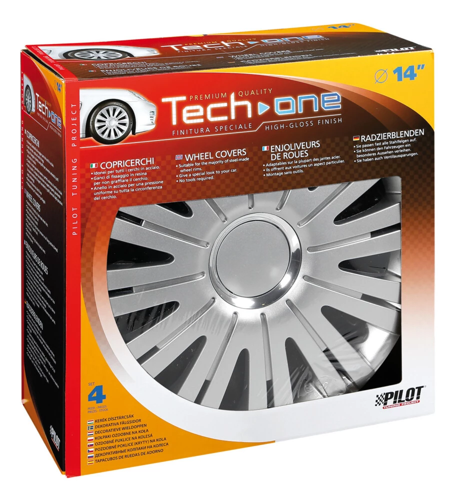 COPRICERCHI PER AUTO ACTIVE SILVER - Ø 14" PILOT  31556