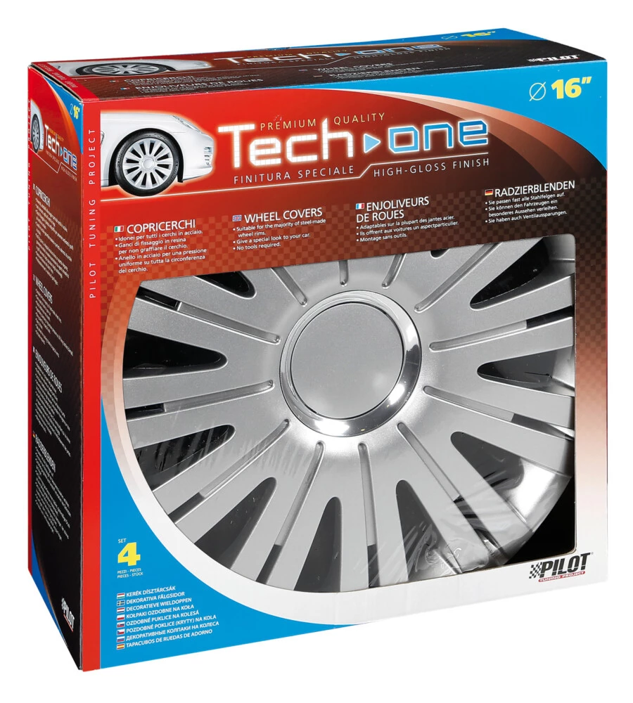 COPRICERCHI PER AUTO ACTIVE SILVER - Ø 16" PILOT  31558