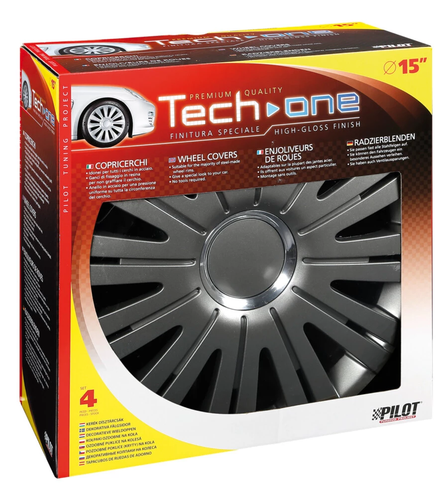 COPRICERCHI PER AUTO ACTIVE GRAFITE - Ø 15" PILOT  31562