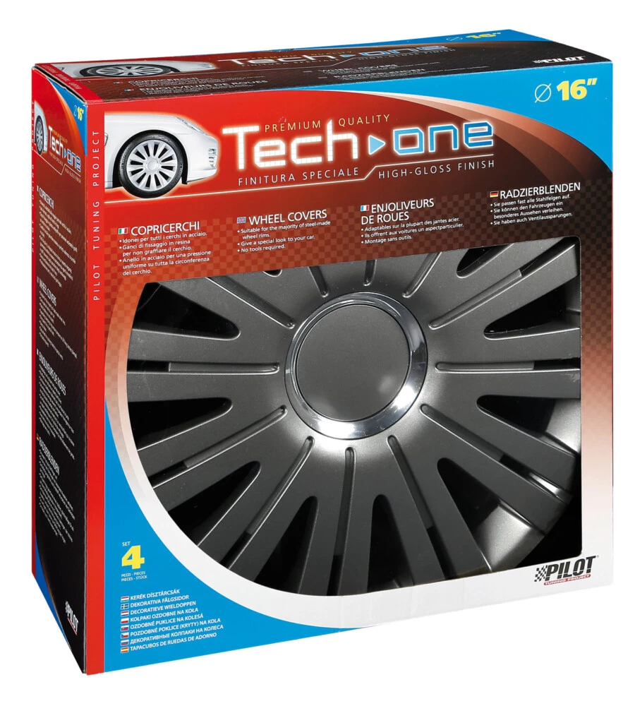 COPRICERCHI PER AUTO ACTIVE GRAFITE - Ø 16" PILOT  31563