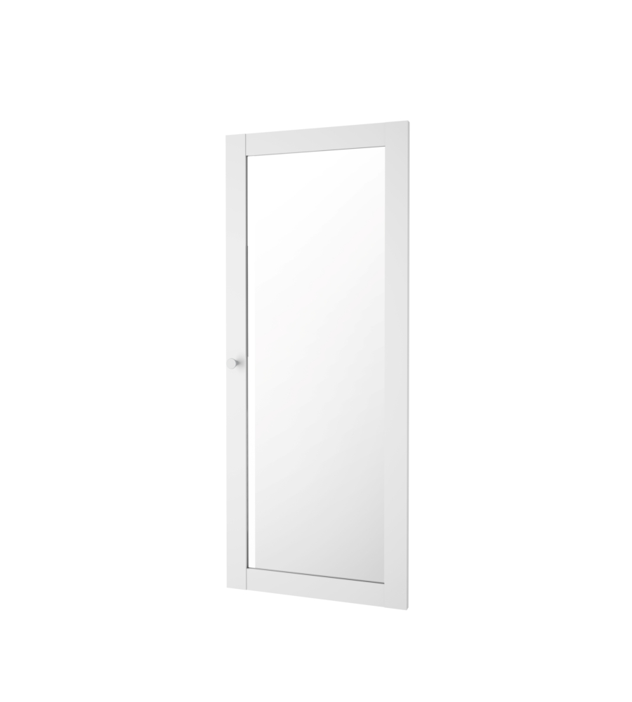 PORTA DI COMPLEMENTO IN VETRO PER LIBRERIA BIANCA, 39X95,7 CM