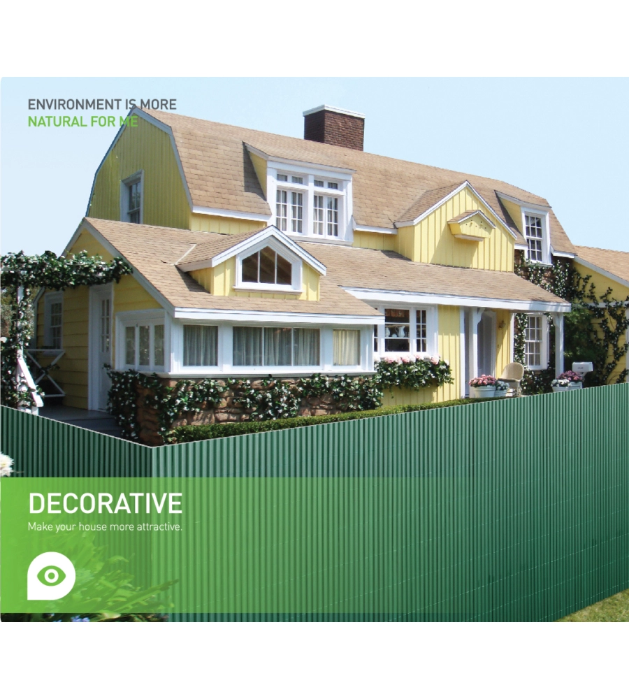 RECINZIONE DA ESTERNO IN PVC EUROGARDEN MONOFACCIALE VERDE 3X1,5 METRI
