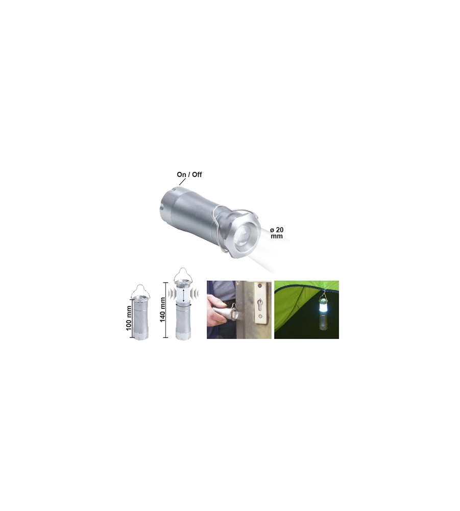 TORCIA LANTERNA A LED 2 IN 1