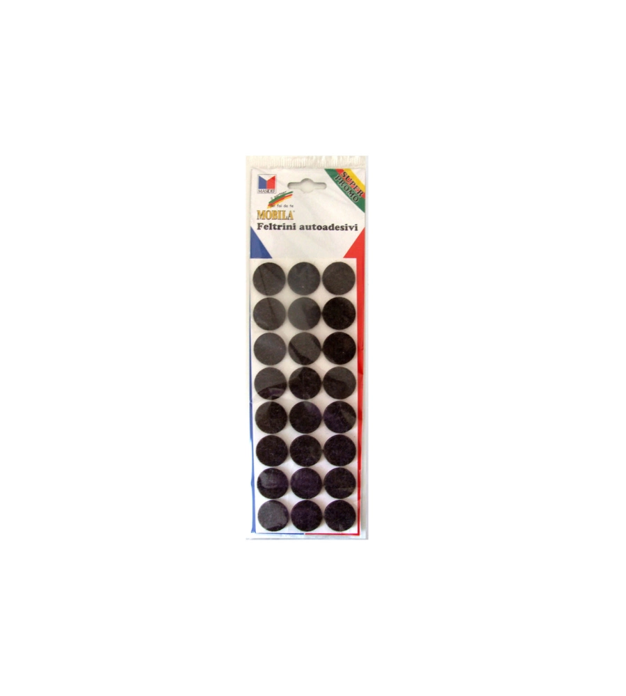 FELTRINI TONDI MARRONI Ø 28 MM. 24 PZ.