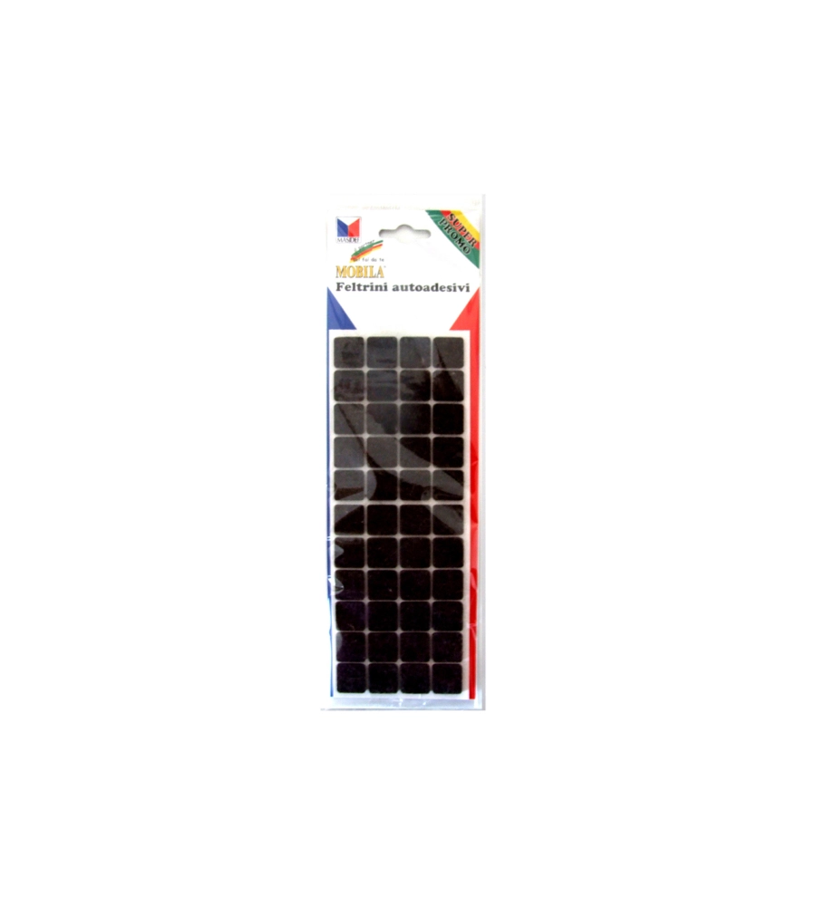 FELTRINI QUADRI MARRONI 20X20 MM. 44 PZ.