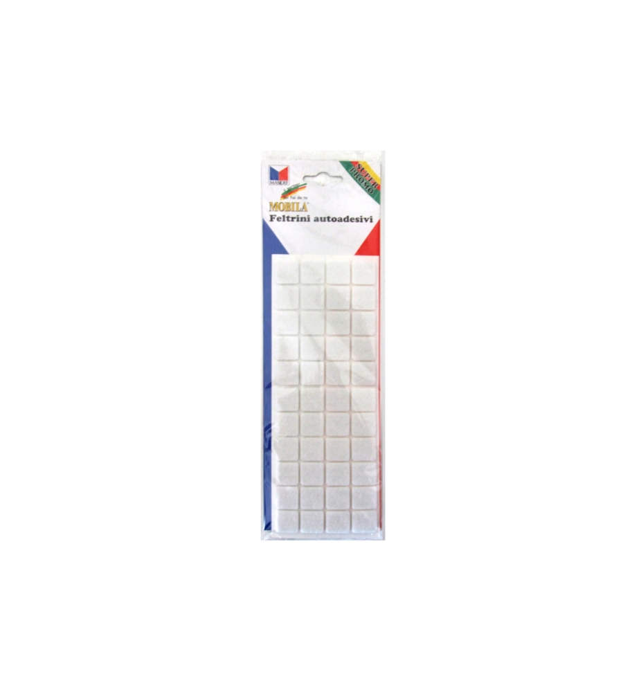 FELTRINI QUADRI BIANCHI 20X20 MM. 44 PZ.