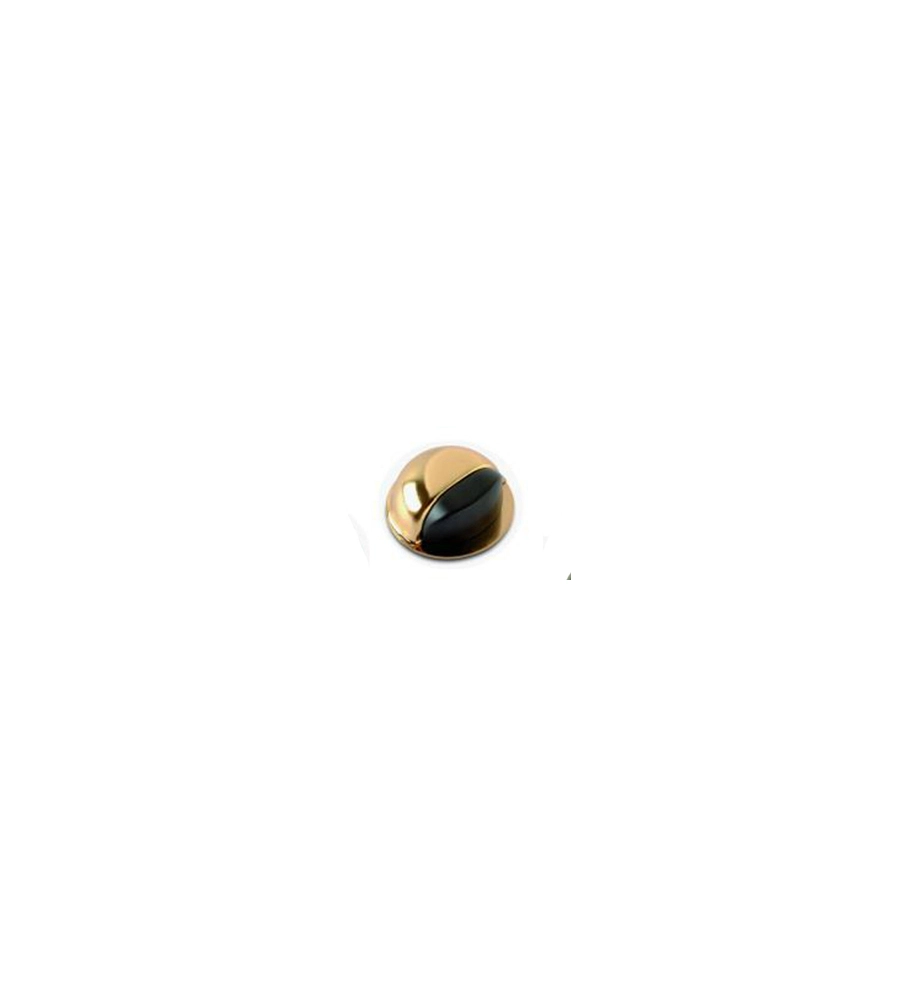 FERMAPORTE ADESIVO IN ACCIAIO + GOMMA - Ø 50 X H. 22 MM. - DORATO