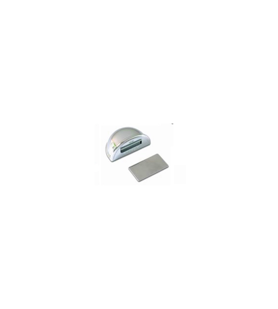 FERMAPORTE ADESIVO IN ABS CON MAGNETE - 48 X H. 32 MM. - CROMATO