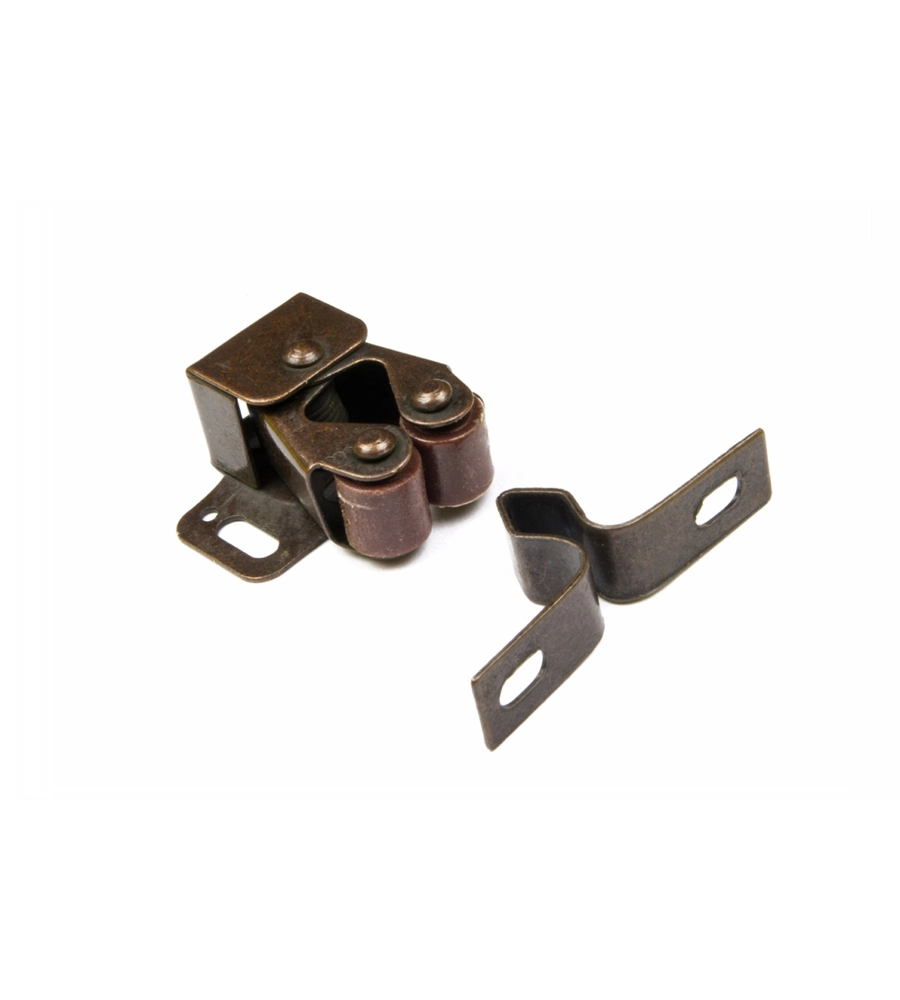 CHIUSURE A CRICCHETTO A 2 RULLI - BRONZATO - 2 PZ.