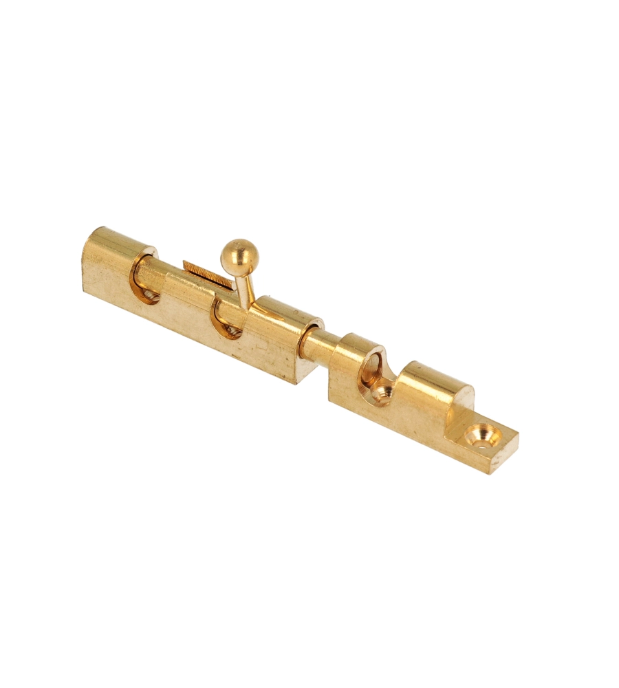 CATENACCIO A CANNONE - 100 MM. - OTTONE LUCIDO - 1 PZ.