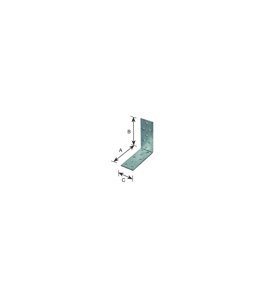 GIUNTO AD ANGOLO FORATO 80 X 140 X 40 MM.