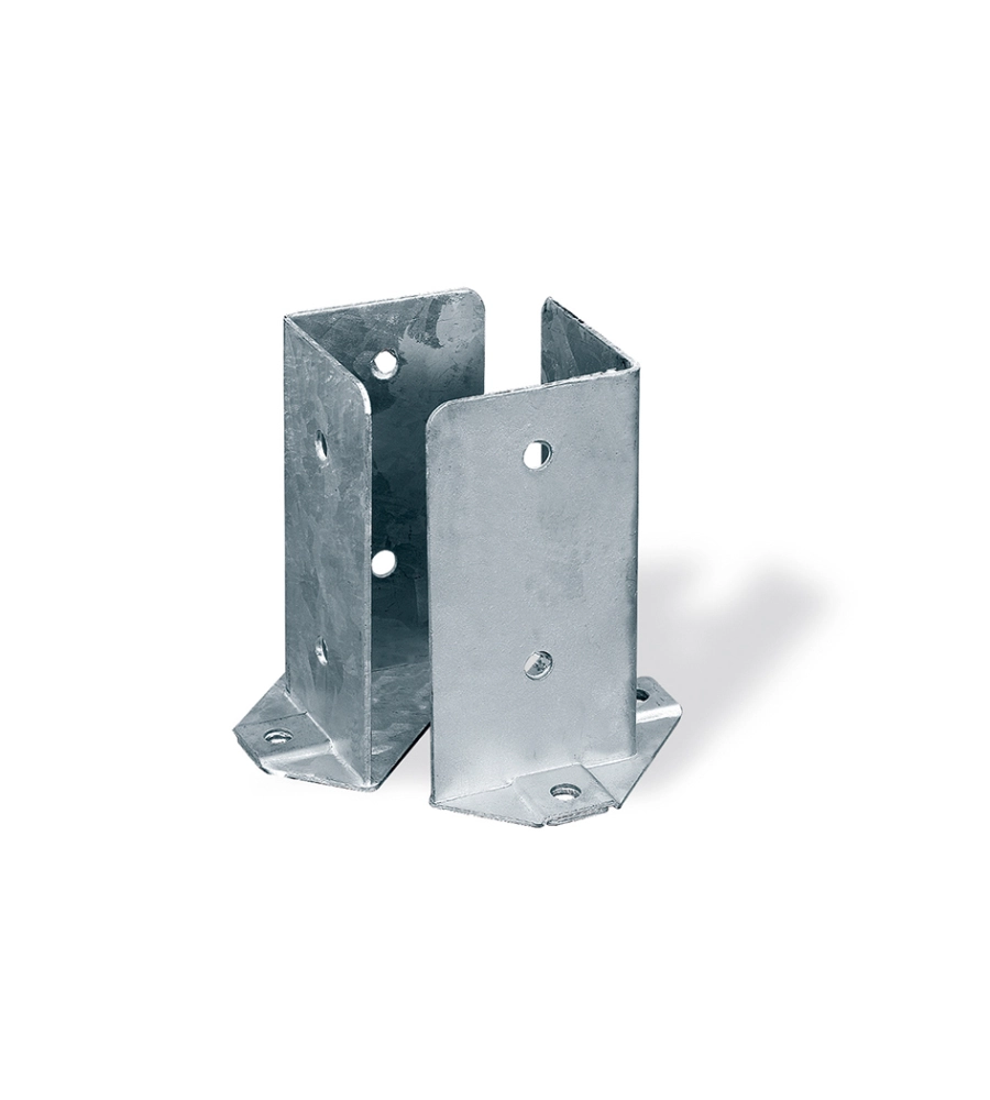 PORTAPALI COPPIA SUPPORTI ANCORAGGIO PER TRAVI 80 X 80 X 150 MM.