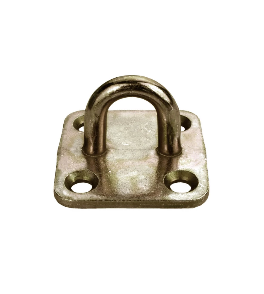 OCCHIOLO SU PIASTRA 36 X 36 X 3,0 MM. - ZINCATO GIALLO