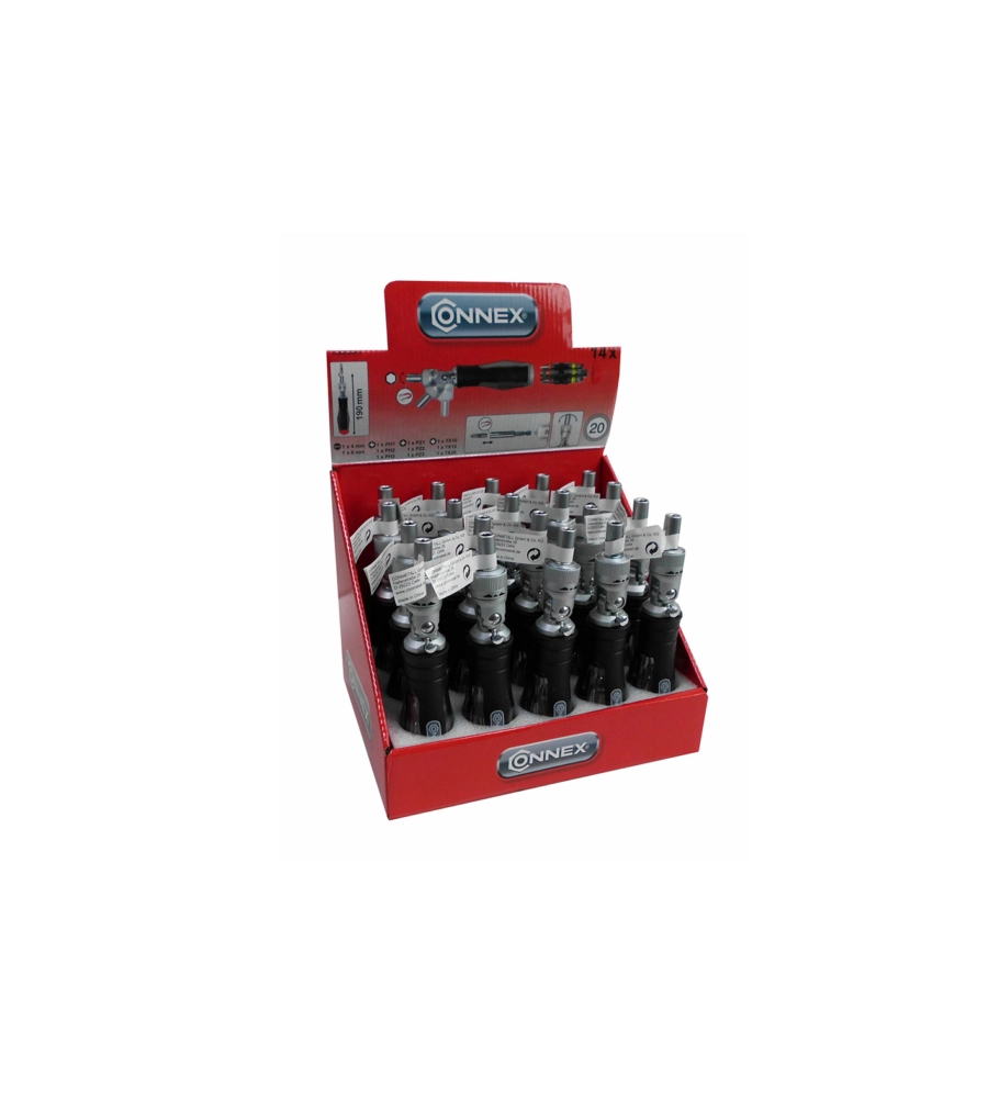 GIRAVITE PORTAINSERTI CONNEX "MAX-POWER" CON TESTA SNODATA ORIENTABILE