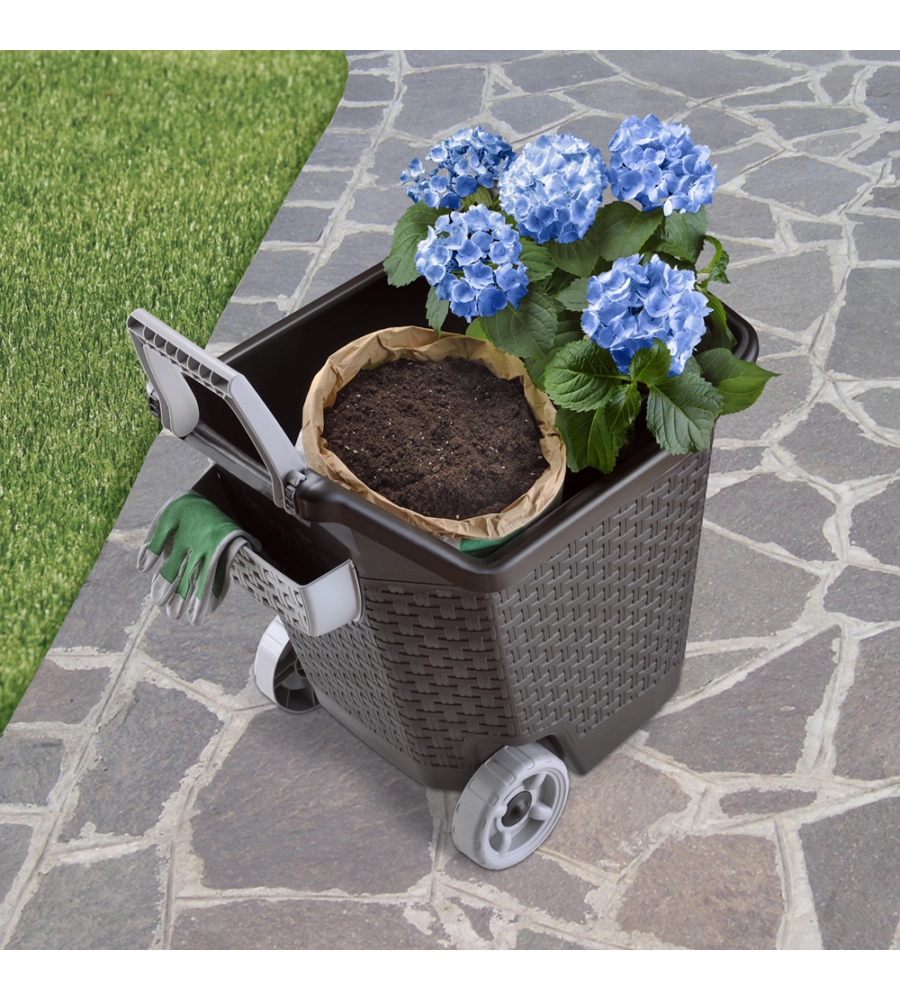 CARRIOLA "KART" BAMA - 76 LITRI - COLORE VERDE MUSCHIO.