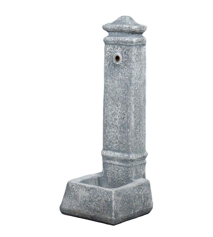 FONTANA DA GIARDINO VEDOVELLA KAM "ISERNIA"  IN CEMENTO ANTICATO GRIGIO, 29,8X26X79 CM