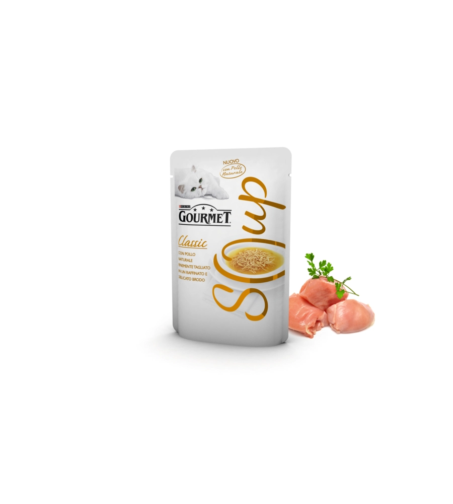 GOURMET SOUP CON STRACCETTI DI POLLO - 40 GRAMMI.