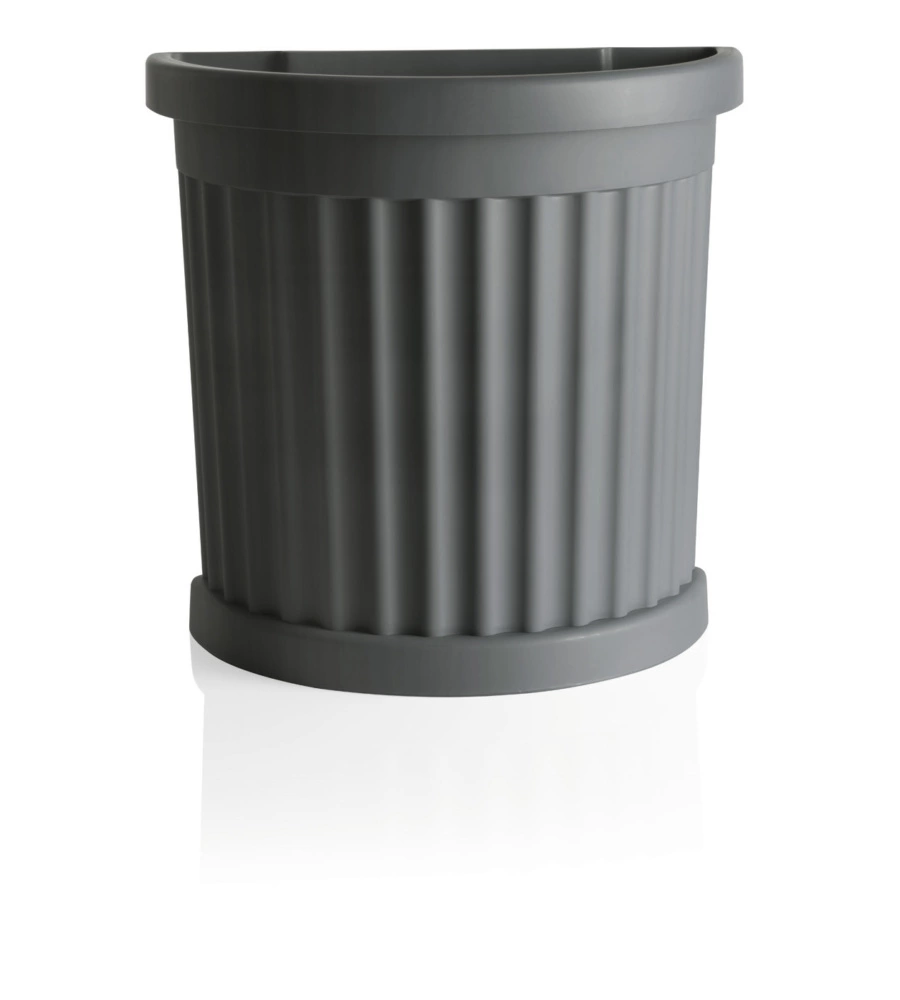 VASO ROMA C/SOTTOVASO GRIGIO