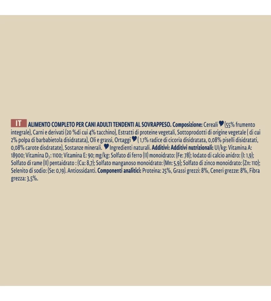 CROCCHETTE PER CANI PURINA "TONUS DOG CHOW" ADULTO DI TUTTE LE TAGLIE CON TACCHINO 2,5 KG