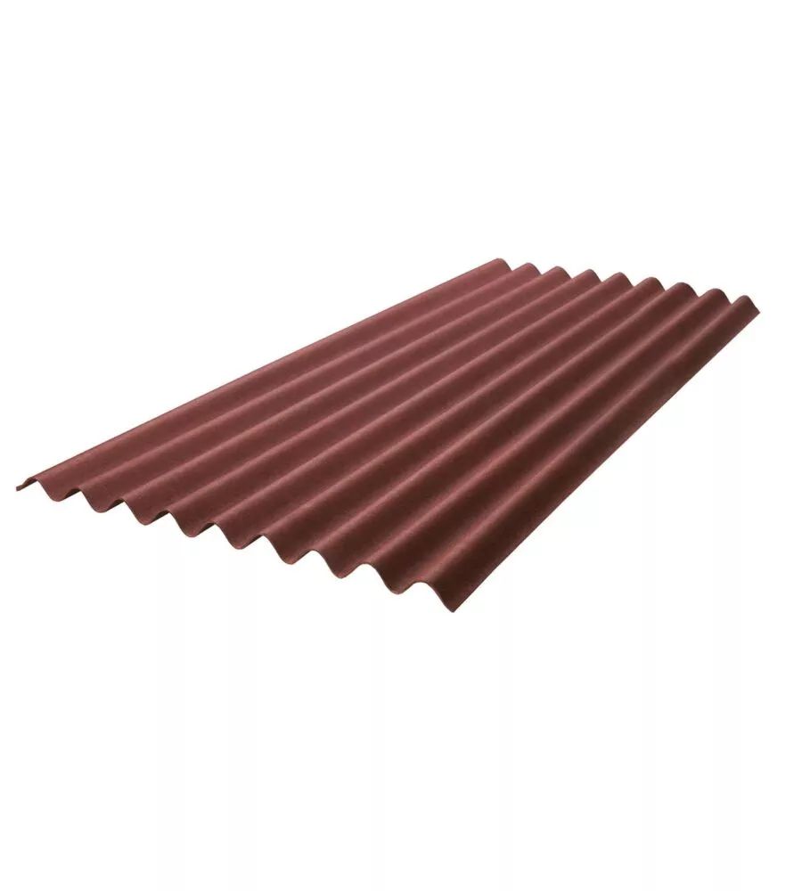 LASTRA BASA ONDULINE IN BITUME ROSSO 200X85 CM