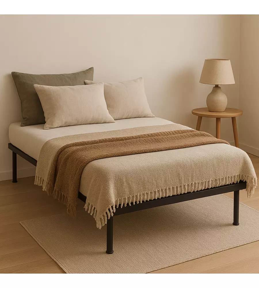 RETE UNA PIAZZA E MEZZA SOMNUS CON 13 DOGHE IN LEGNO 120X190 CM