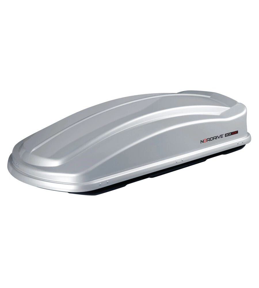 BOX TETTO PER AUTO 630 LITRI IN ABS ARGENTO LUCIDO - N60026