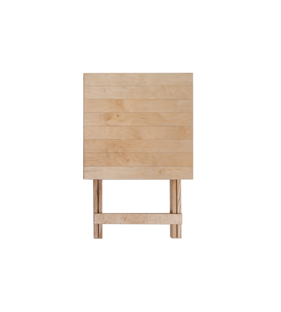 TAVOLO QUADRATO PIEGHEVOLE SALVASPAZIO "NAPOLI" IN LEGNO DI FAGGIO, 60X60X75 CM