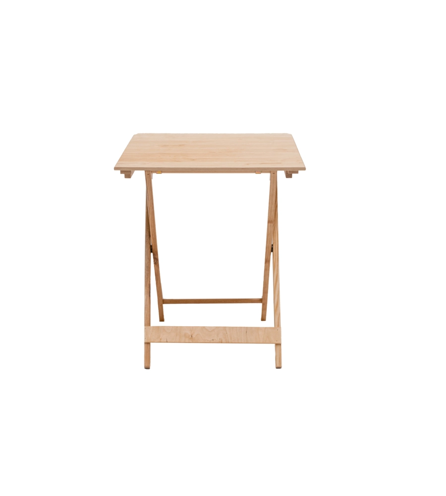 TAVOLO QUADRATO PIEGHEVOLE SALVASPAZIO "NAPOLI" IN LEGNO DI FAGGIO, 60X60X75 CM