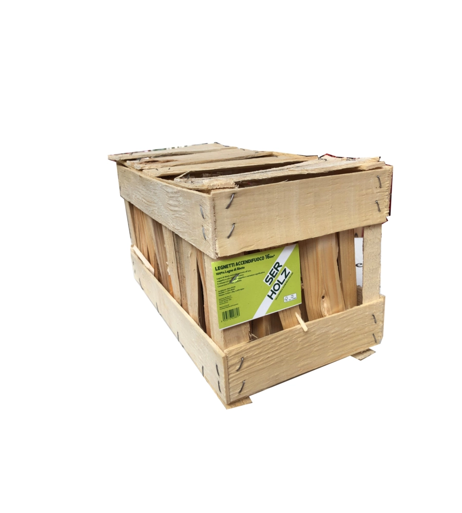 CASSETTA DI LEGNETTI ACCENDIFUOCO ABETE 6 KG