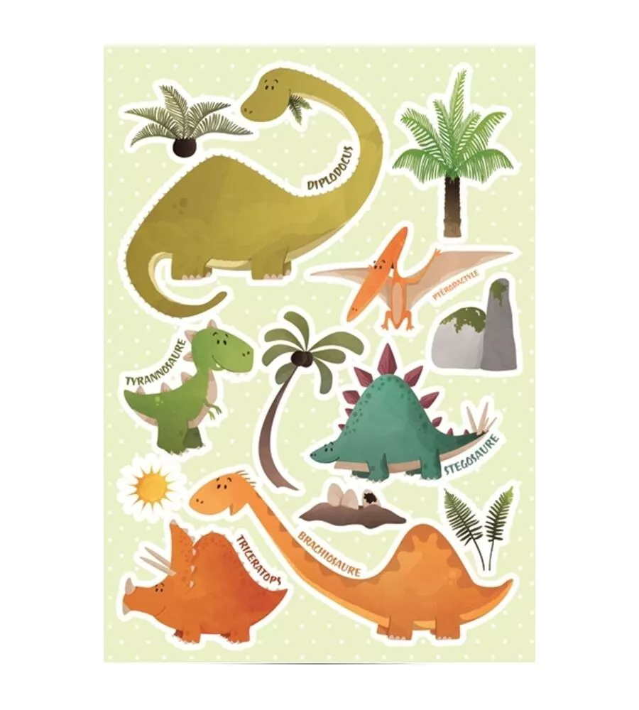 ADESIVO MURALE "DINOSAURS" - DINOSAURI.