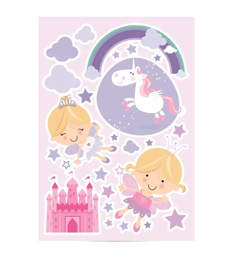 ADESIVO MURALE "HAPPY FAIRIES" - LE FATE FELICI.