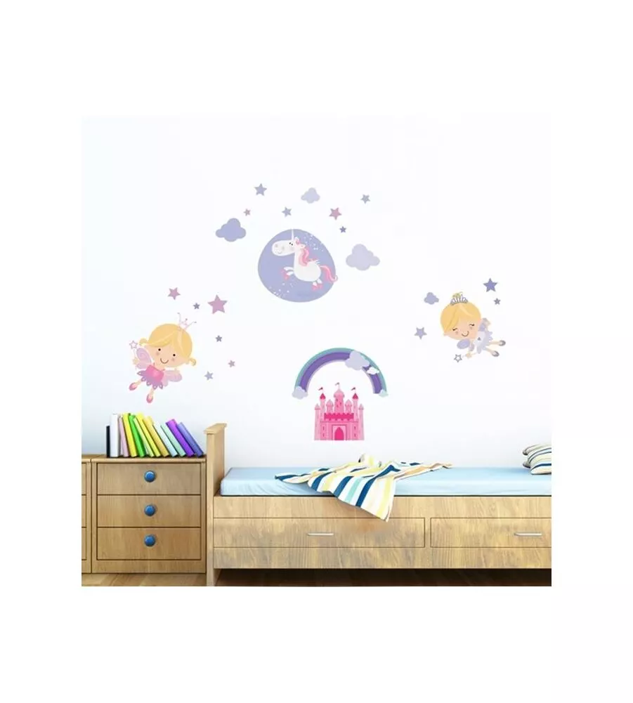 ADESIVO MURALE "HAPPY FAIRIES" - LE FATE FELICI.