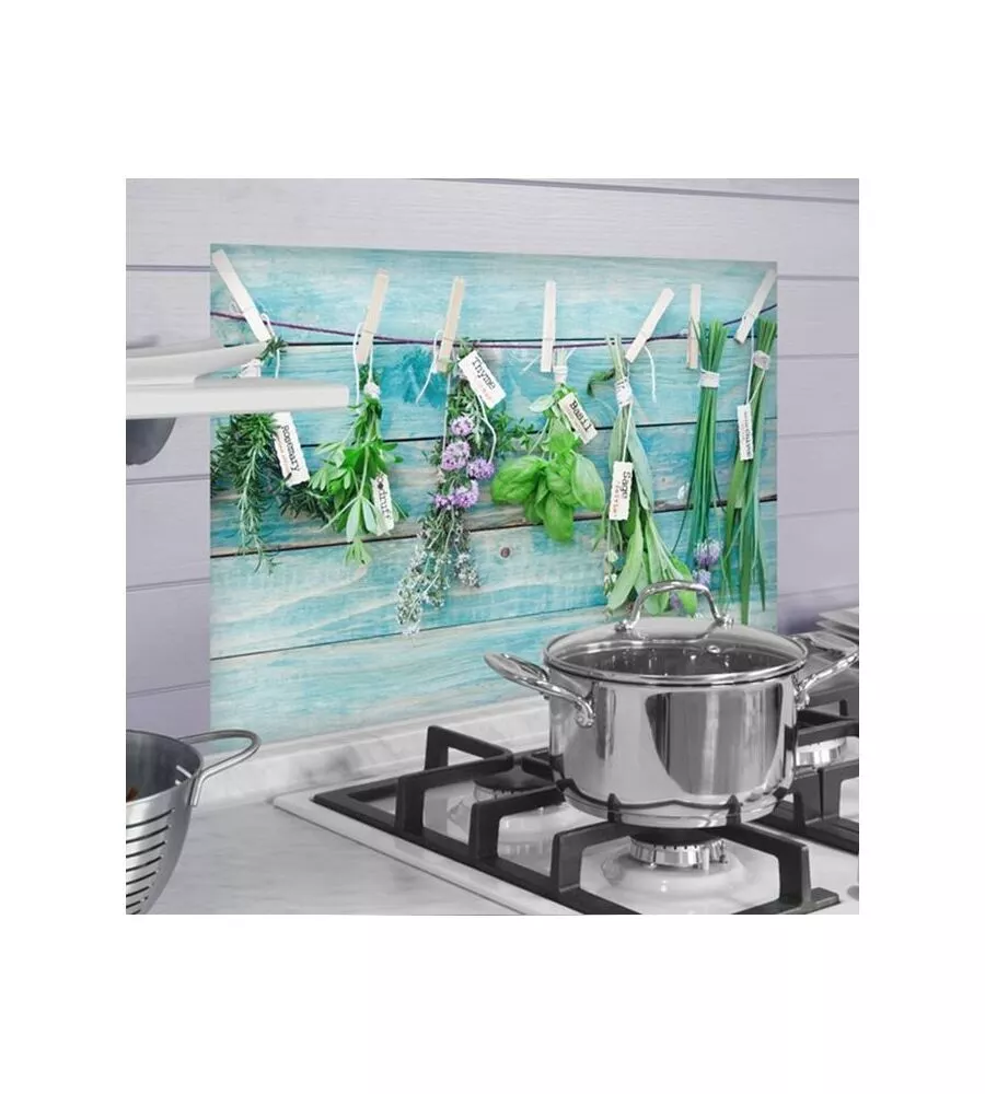 STICKER PER PIANO COTTURA "KP HERBES" ERBE AROMATICHE - 47X65 CM