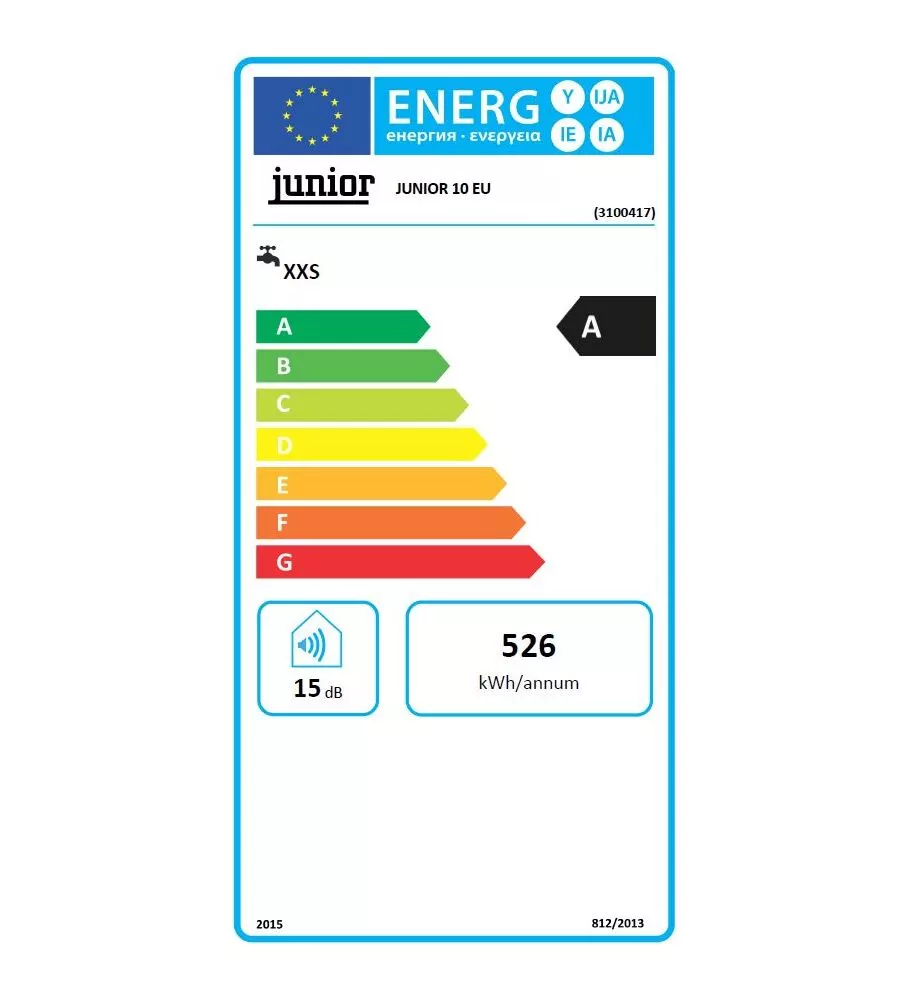 SCALDABAGNO "JUNIOR" DA 10 LITRI SOPRA LAVELLO- CLASSE ENERGETICA A.