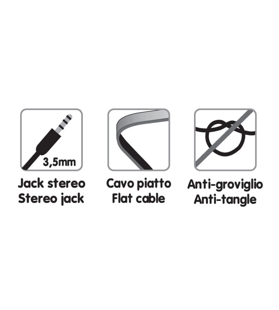 CAVO AUTORADIO 120CM AUX AUX - NERO  38900