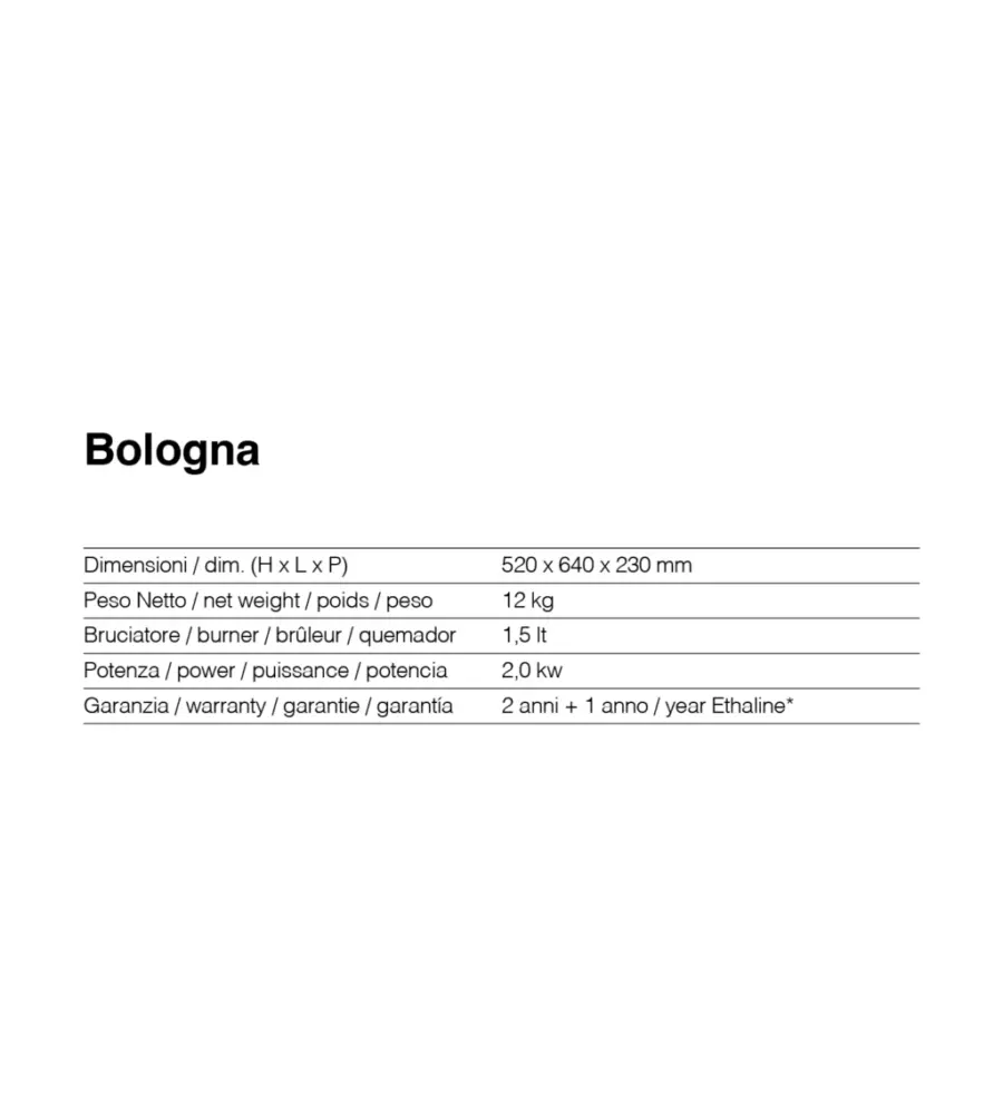BIOCAMINO DA PAVIMENTO RUBY MODELLO BOLOGNA NERO