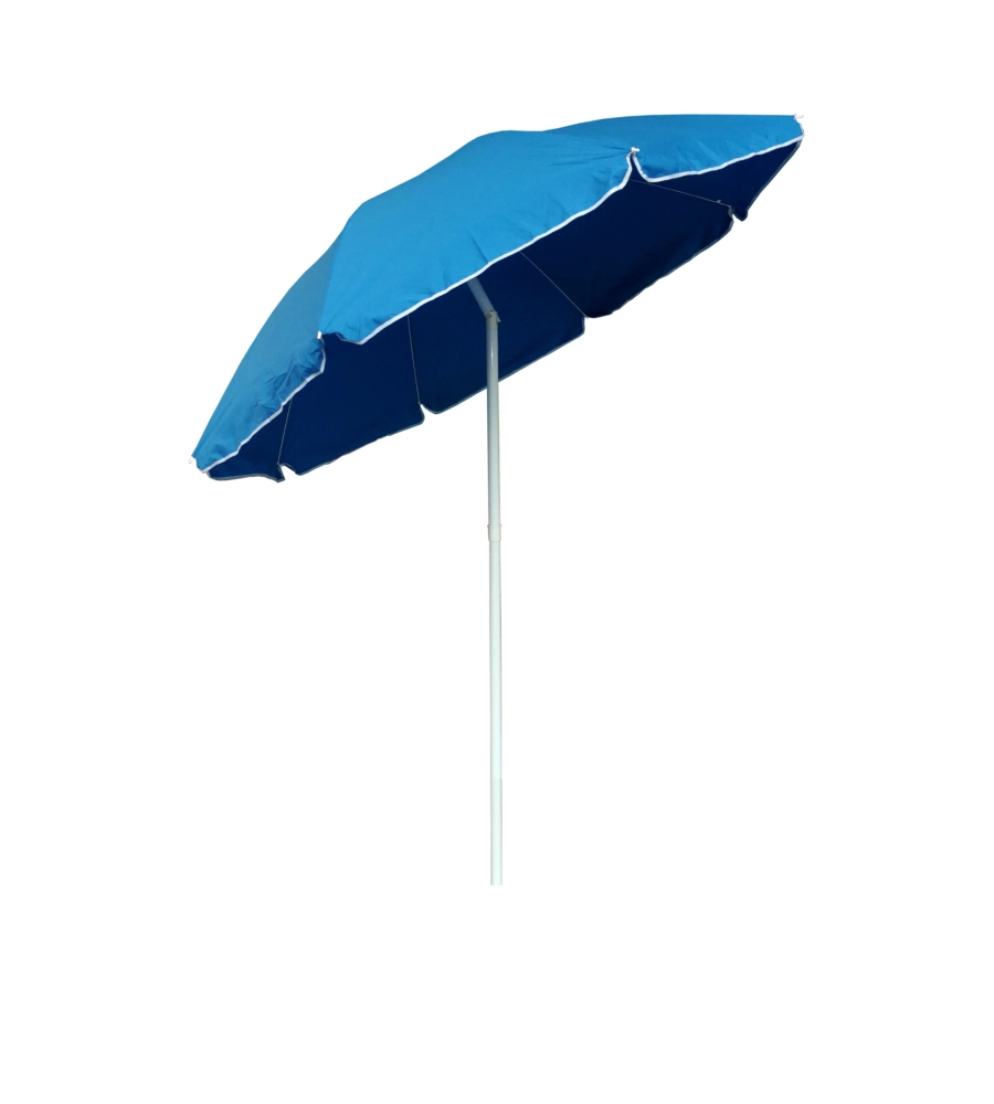 OMBRELLONE DA SPIAGGIA ROTONDO EUROGARDEN IN COTONE COLORI ASSORTITI 200X200 CM