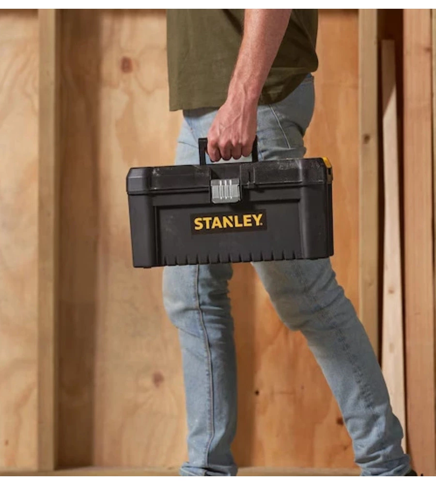 CASSETTA PORTA UTENSILI STANLEY "ESSENTIAL" CON CHIUSURA IN METALLO, 41X20X19,5 CM