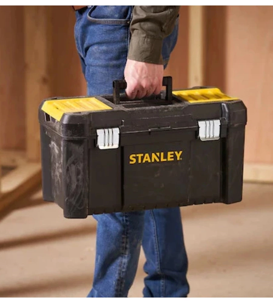 CASSETTA PORTA UTENSILI STANLEY "ESSENTIAL" CON CHIUSURA IN METALLO, 45X25X25 CM
