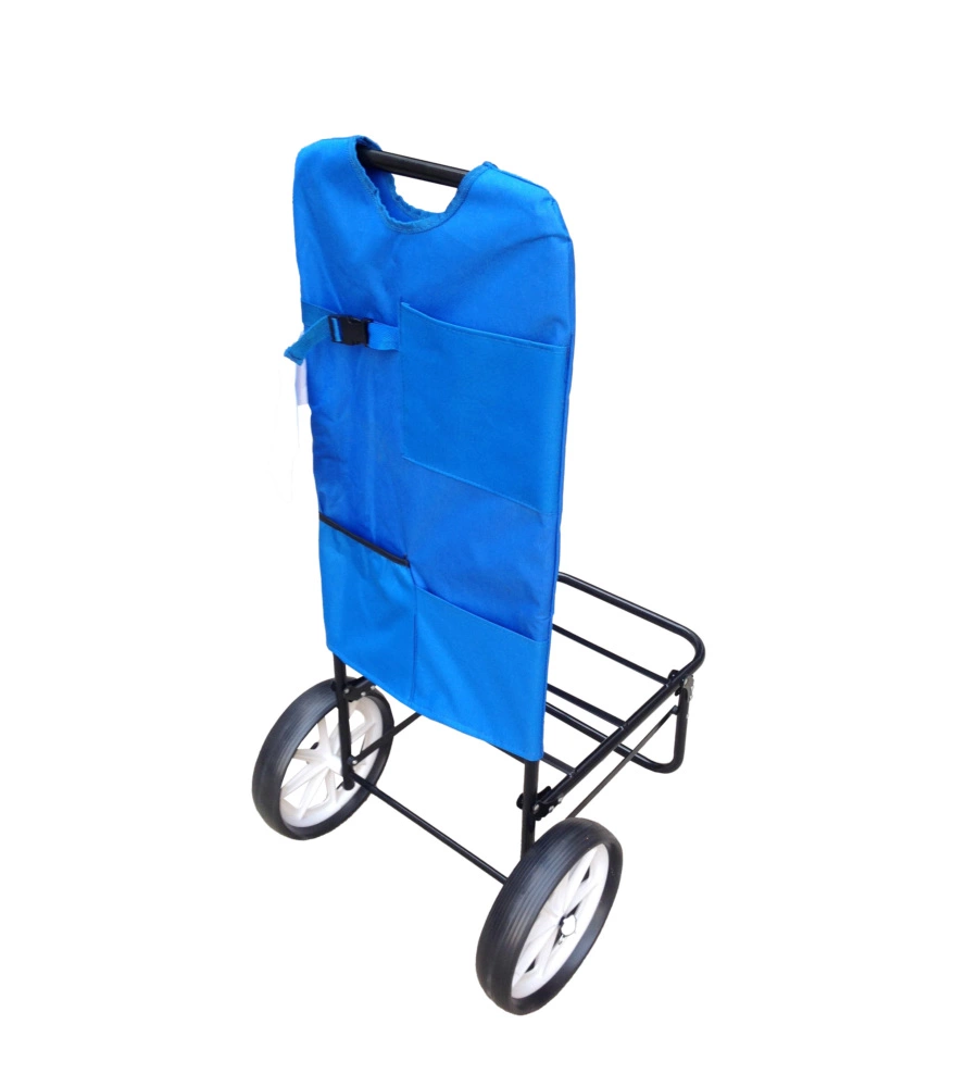 TROLLEY DA SPIAGGIA EUROGARDEN CON RUOTE BLU NAVY 62X49X107 CM