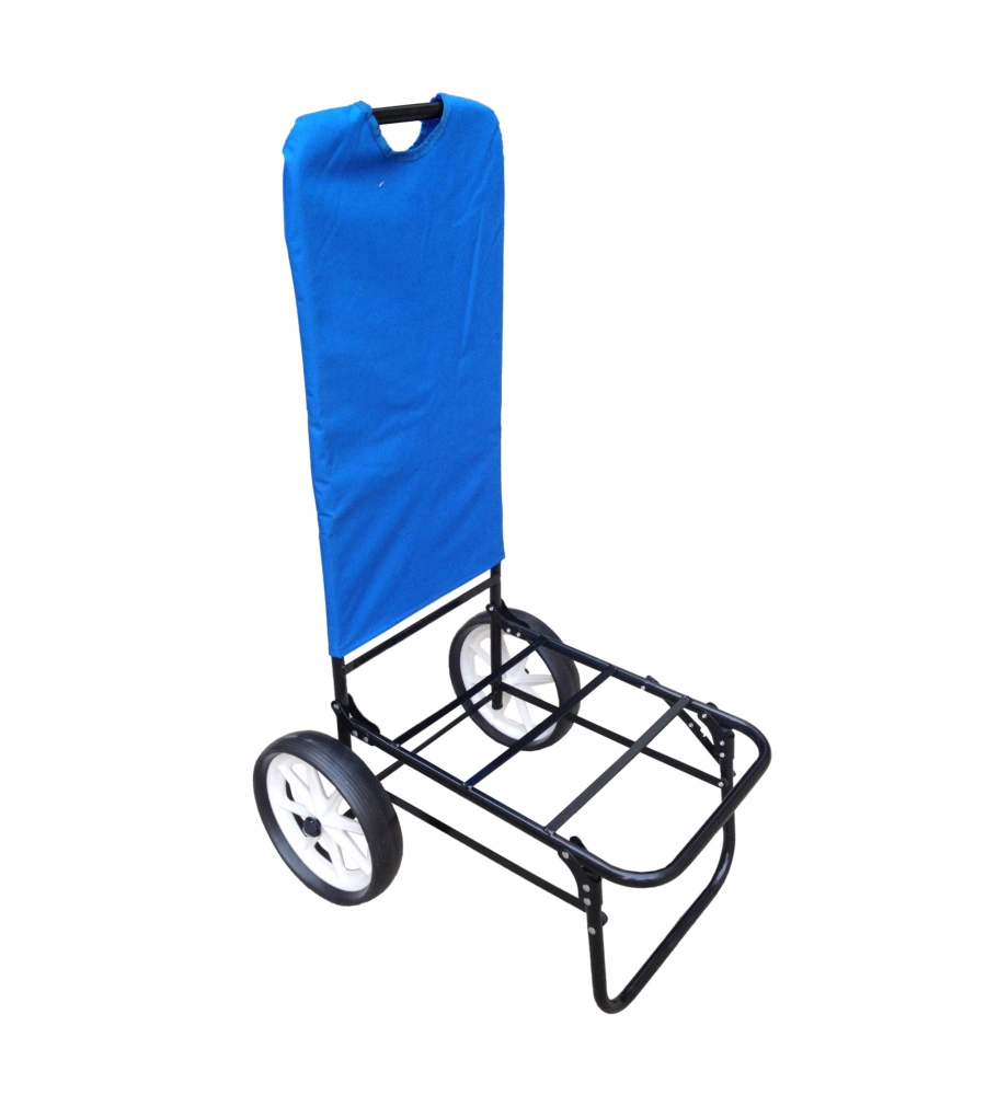 TROLLEY DA SPIAGGIA EUROGARDEN CON RUOTE BLU NAVY 62X49X107 CM