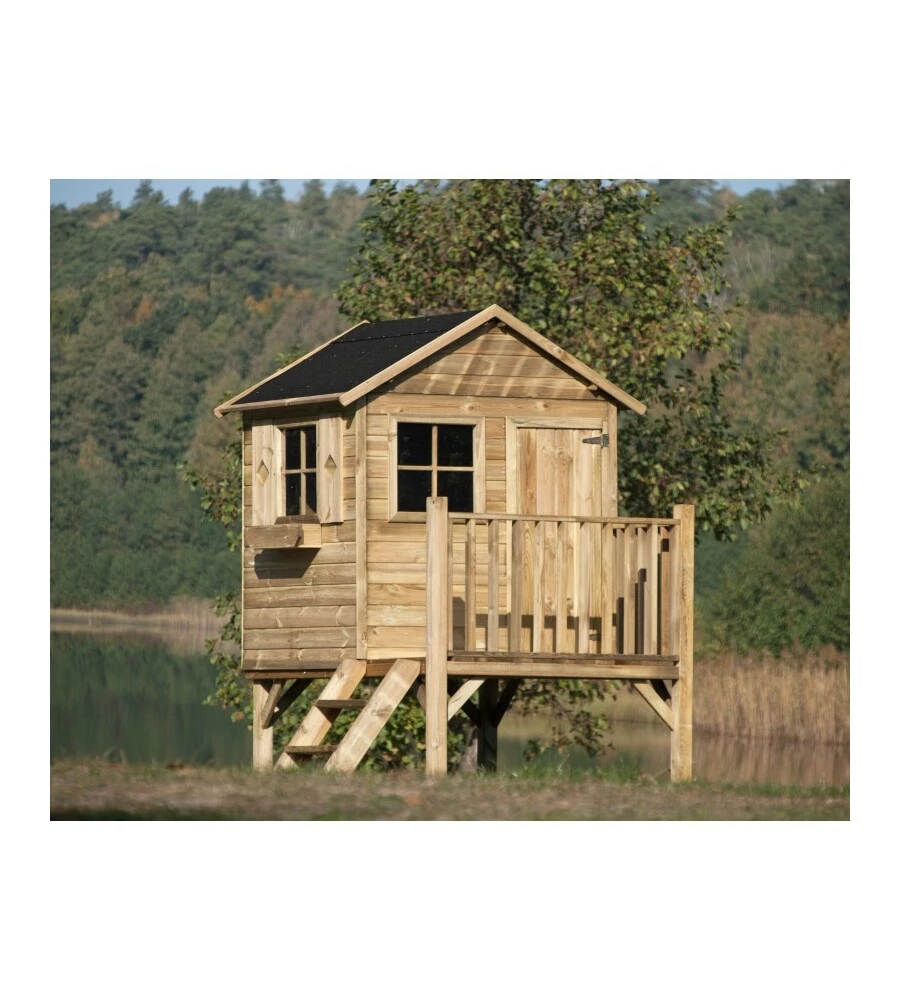 CASETTA DA GIARDINO PER BAMBINI IN LEGNO DOMUS "TOMEK" 174x123x212 CM