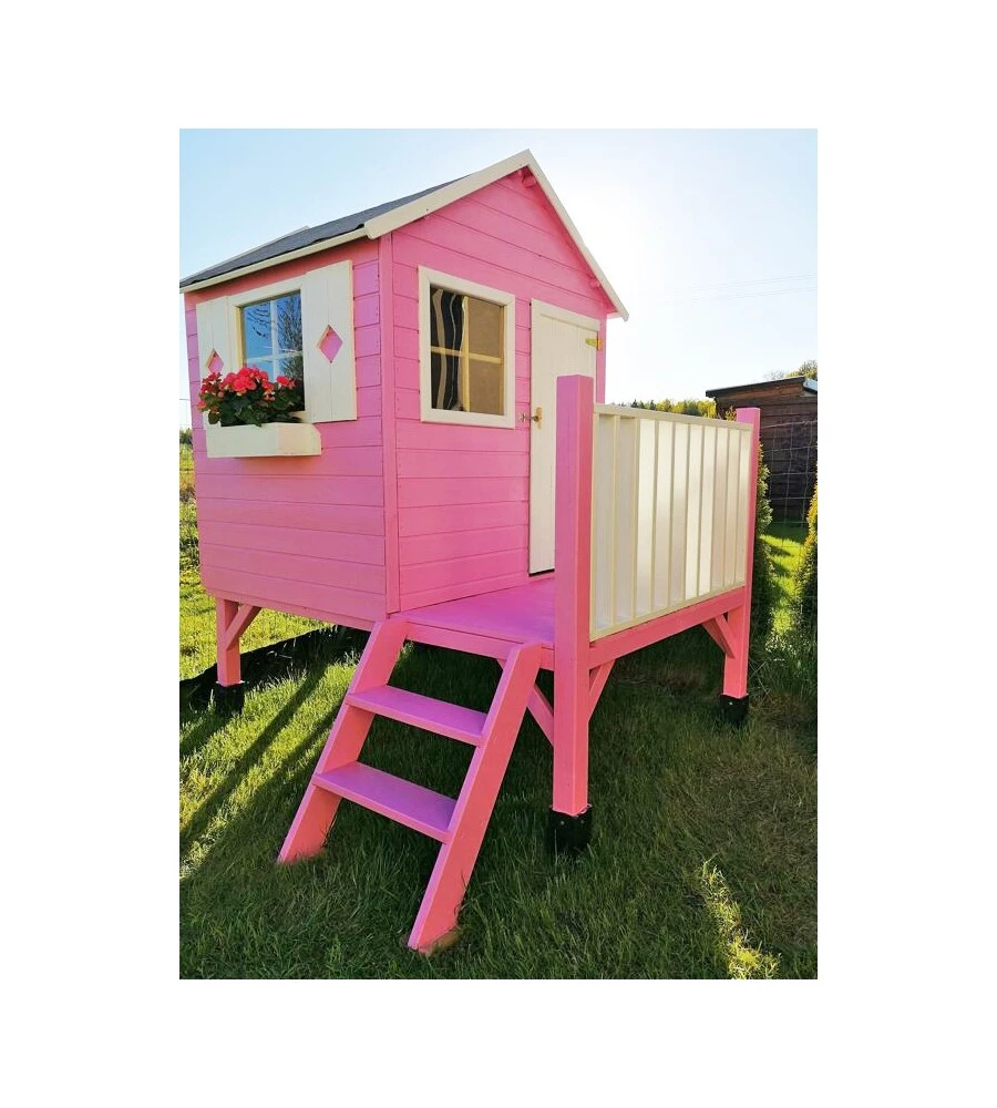 CASETTA DA GIARDINO PER BAMBINI IN LEGNO DOMUS "TOMEK" 174x123x212 CM