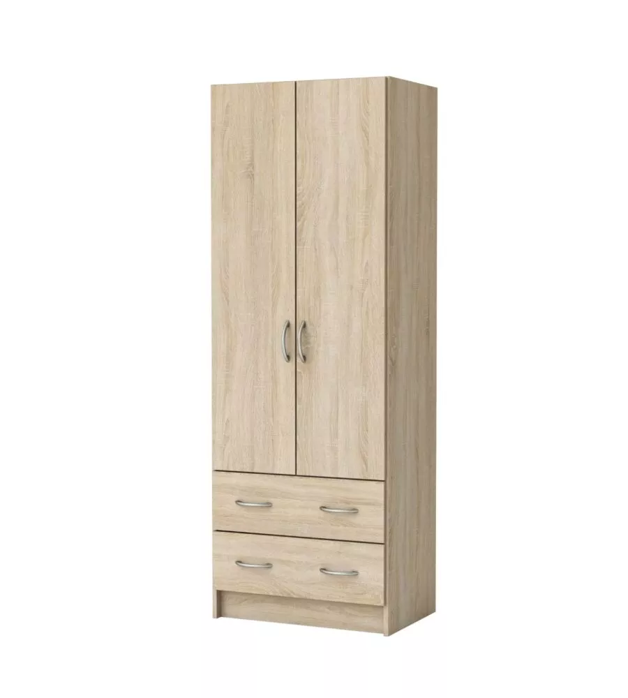 ARMADIO 2 ANTE 2 CASSETTI ROVERE 169,5X60,9X41,1 CM