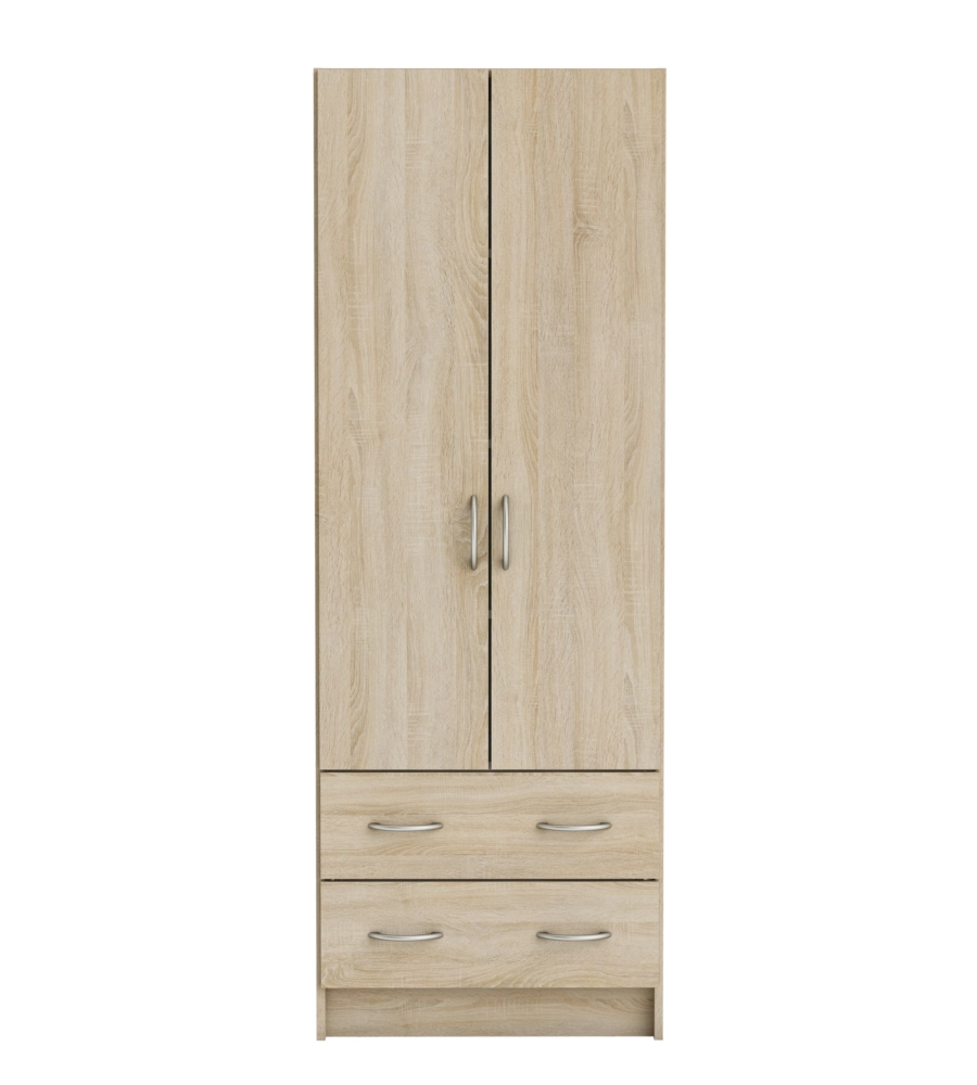 ARMADIO 2 ANTE 2 CASSETTI ROVERE 169,5X60,9X41,1 CM